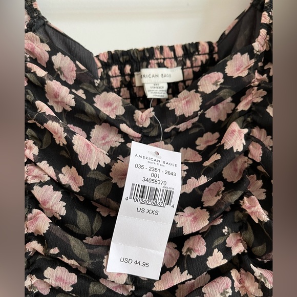 American Eagle floral chiffon blouse - Picture 3 of 5